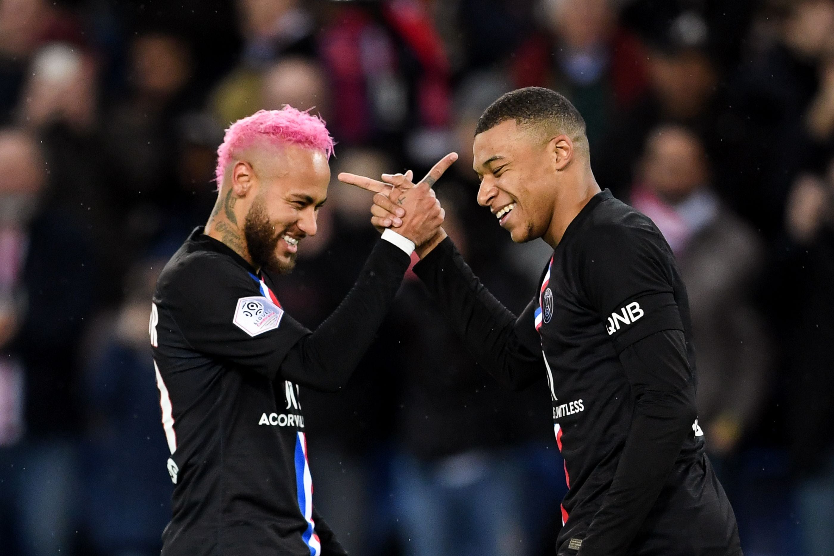 Mbappe and Neymar Celebration