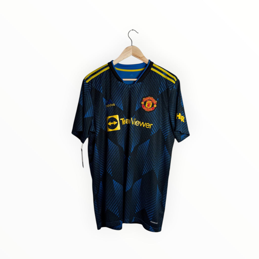 Adidas kit Manchester United third blue and yellow