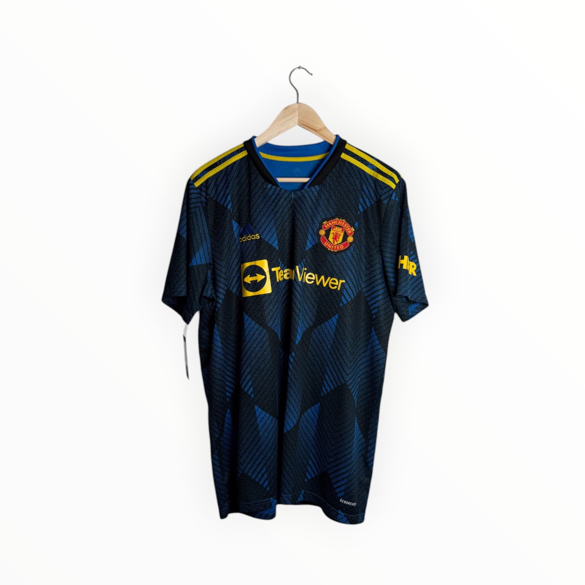 Adidas kit Manchester United third blue and yellow