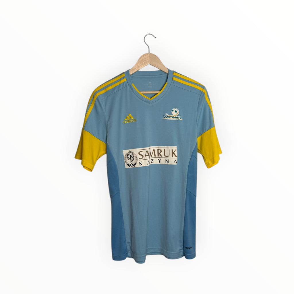 Adidas match worn shirt blue astana
