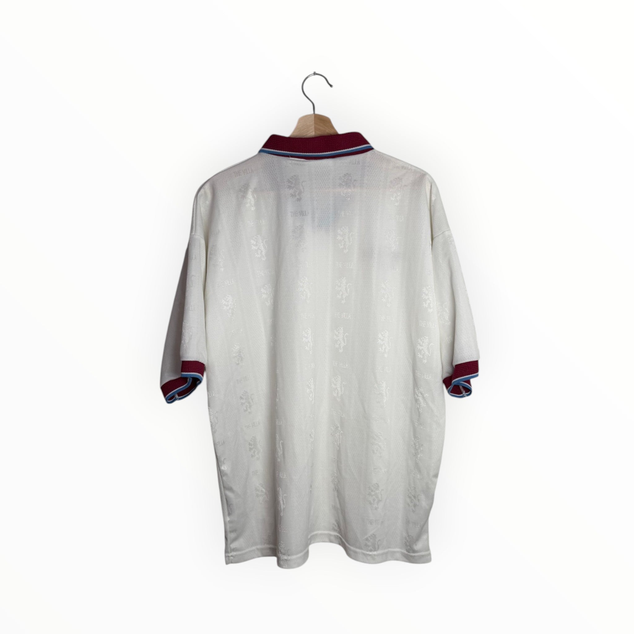 Aston Villa kit white and claret vintage