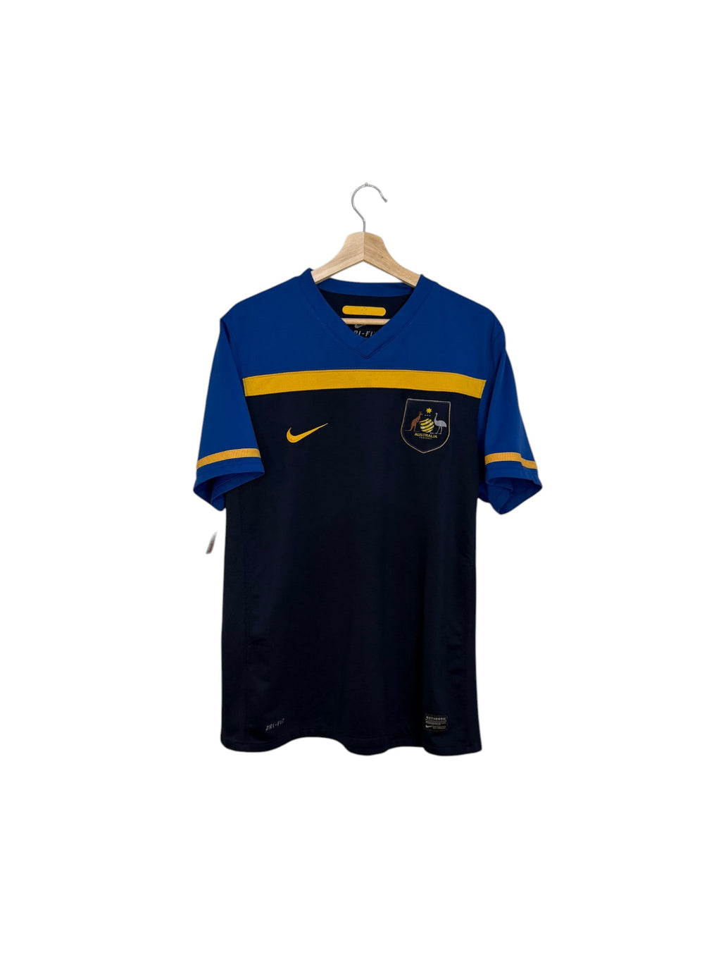 Australia nike blue and yellow football shirt