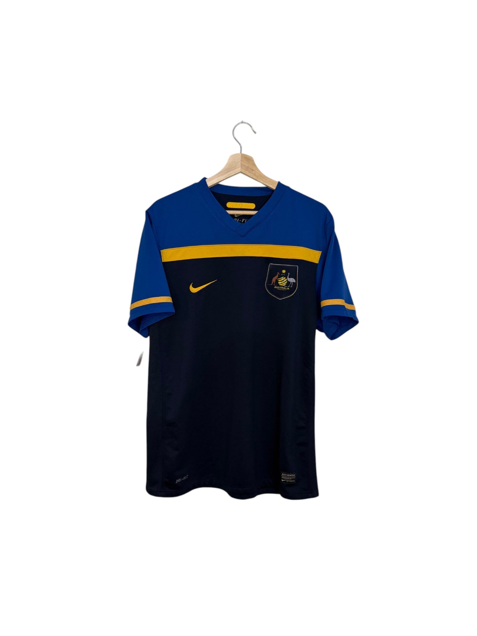 Australia nike blue and yellow football shirt
