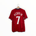 Beckham red football shirt england