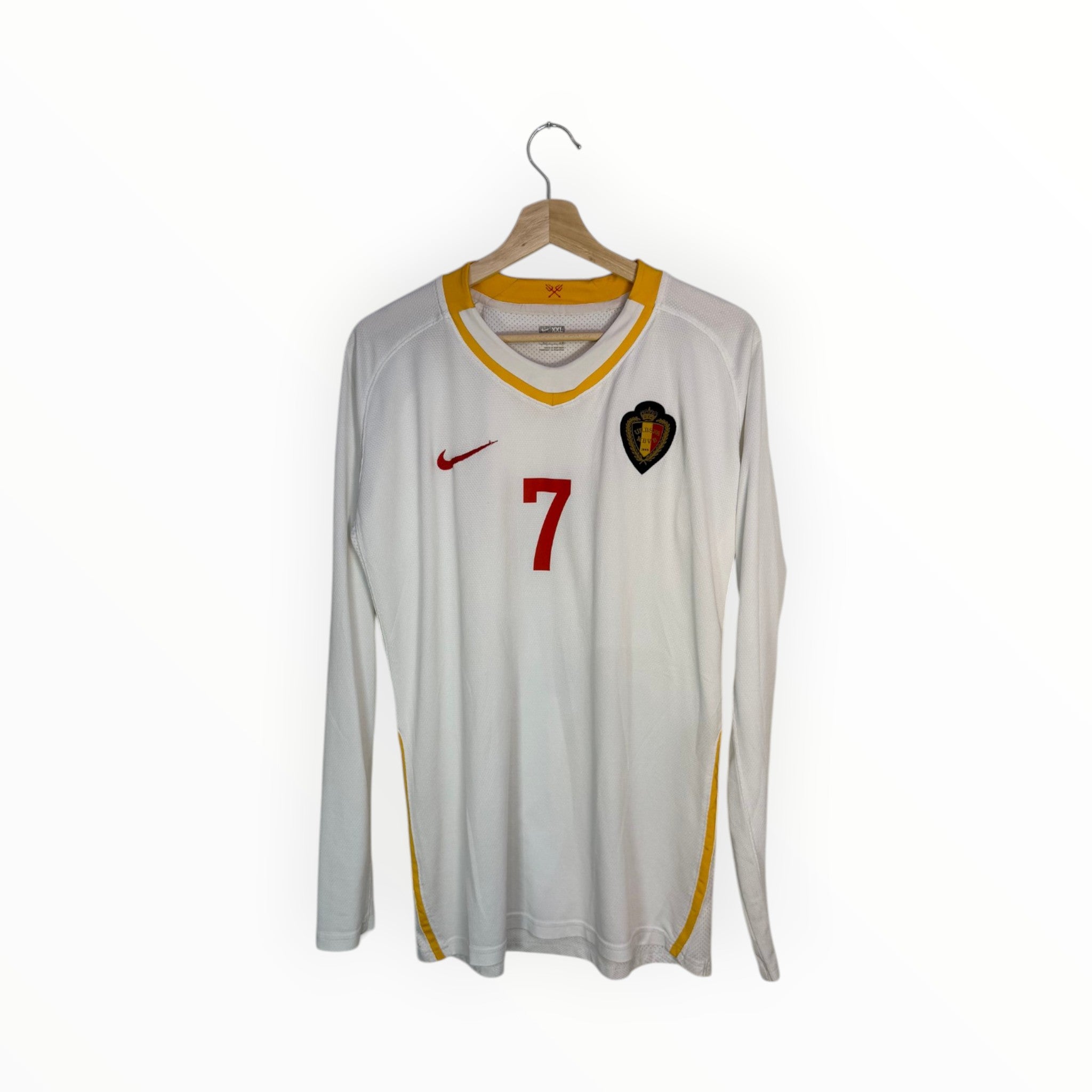 Belgium white and yellow jersey long sleeve