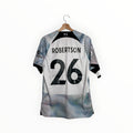 Black and white football shirt Robertson number 26
