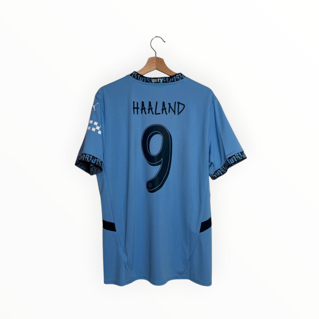 Blue football shirt Haaland number 9