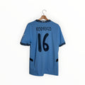 Blue football shirt Rodrigo number 16