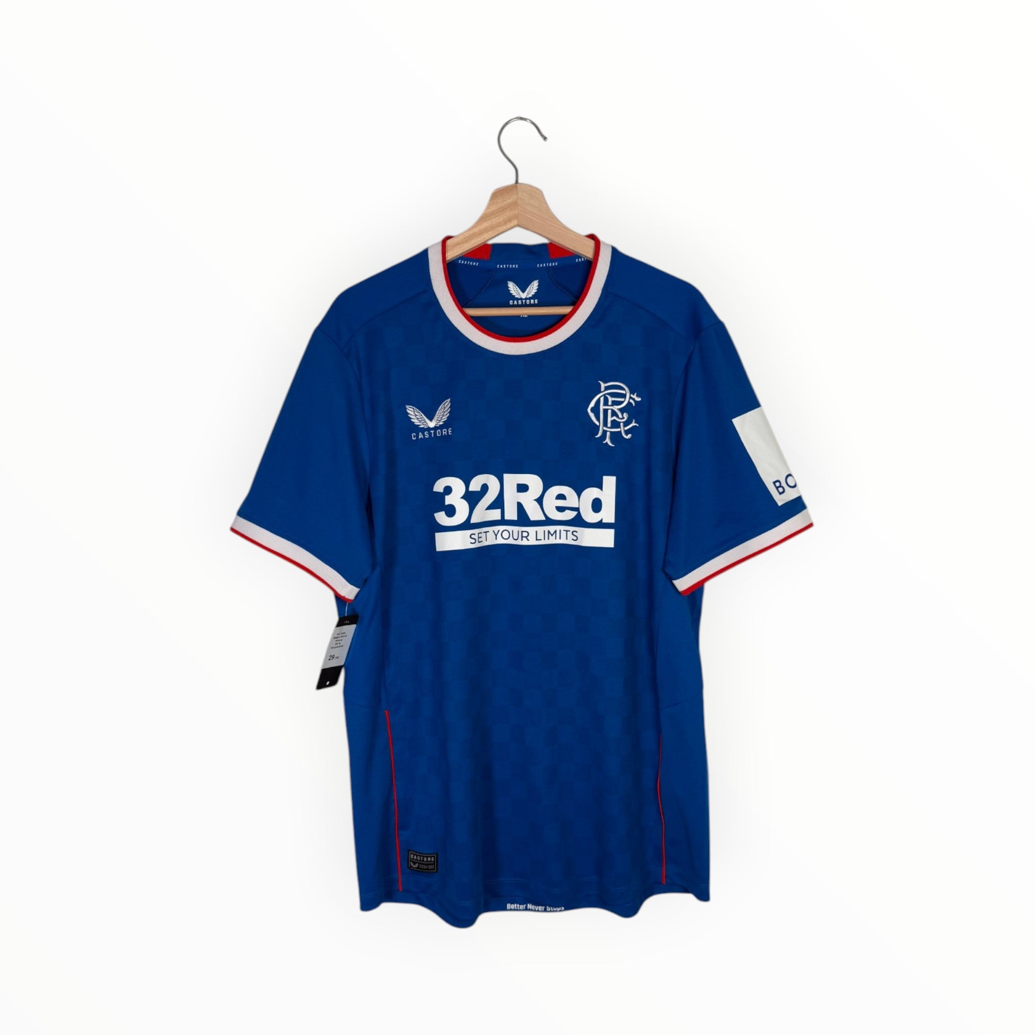 Castore football shirt rangers 2022 home