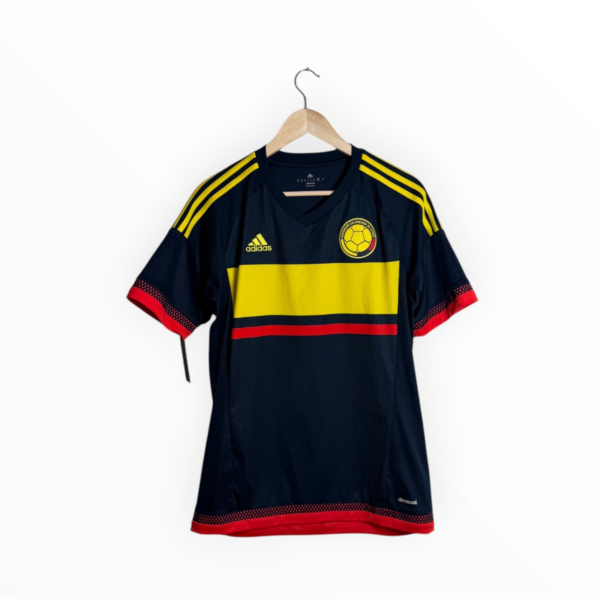 Colombia football shirt Adidas navy and yellow