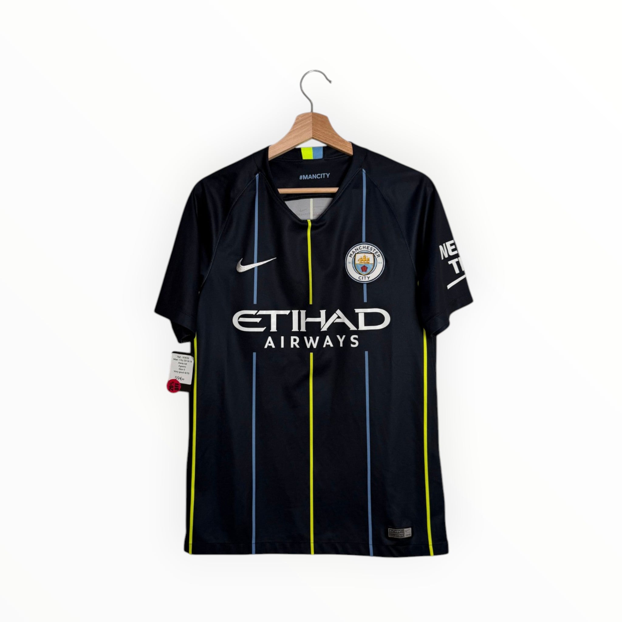 Dark blue and yellow football shirt nike Manchester city