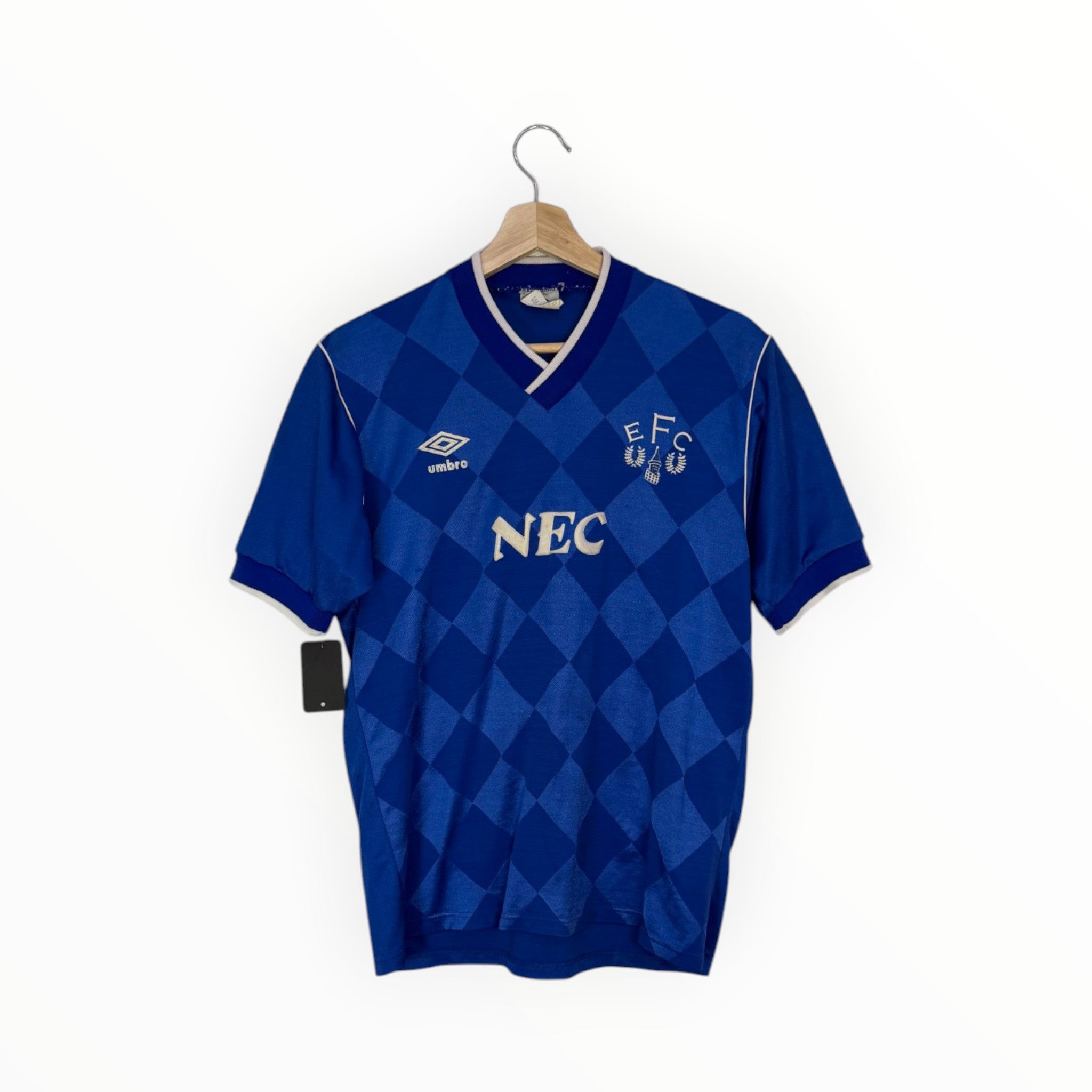 Everton umbro blue jersey nec