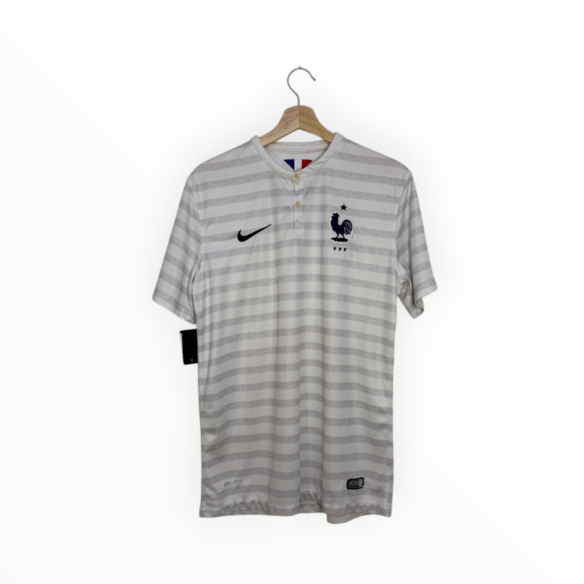 France football shirt white and grey stripes nike
