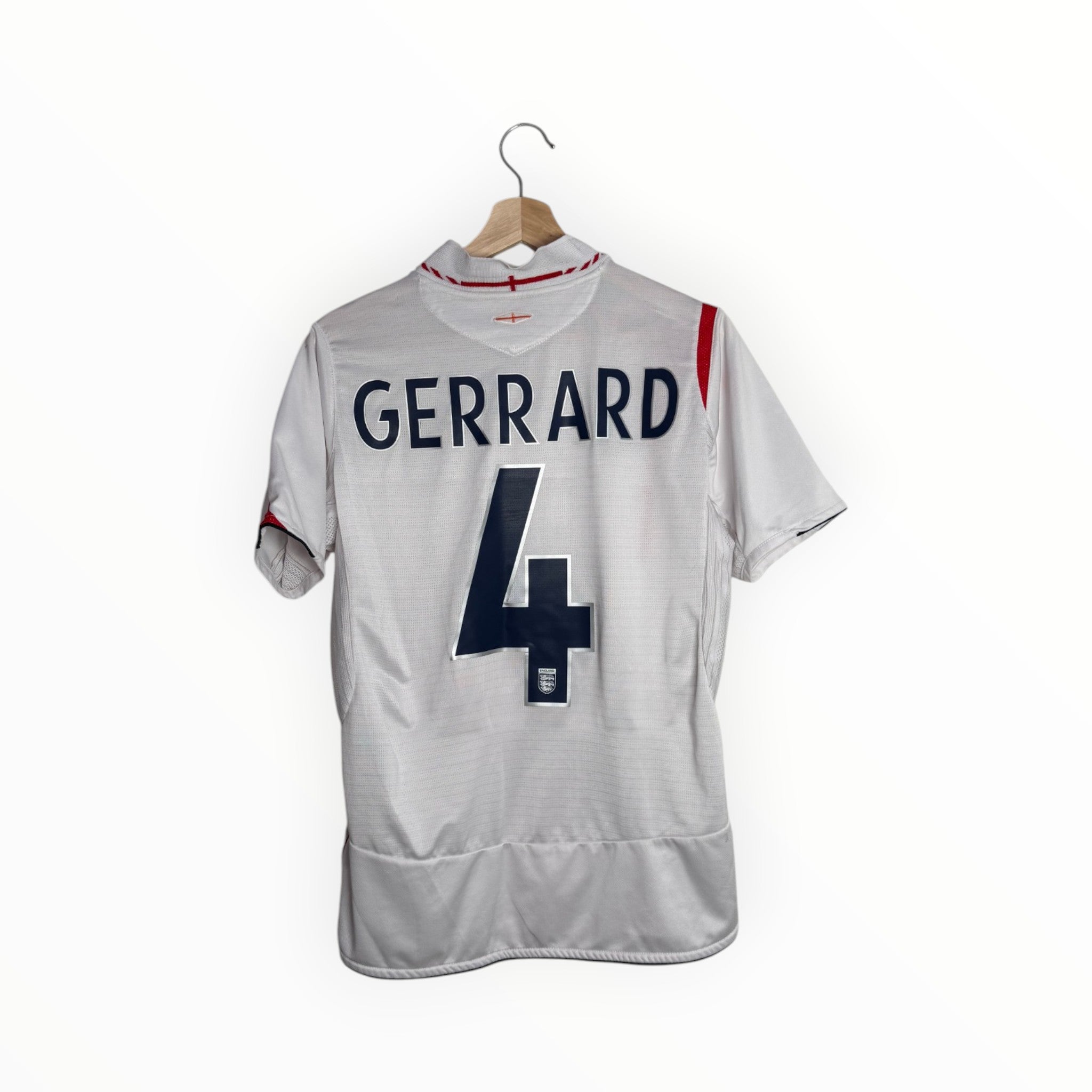 Gerrard football shirt enland whitened blue