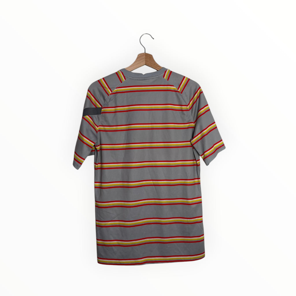 Gray and yellow training tee