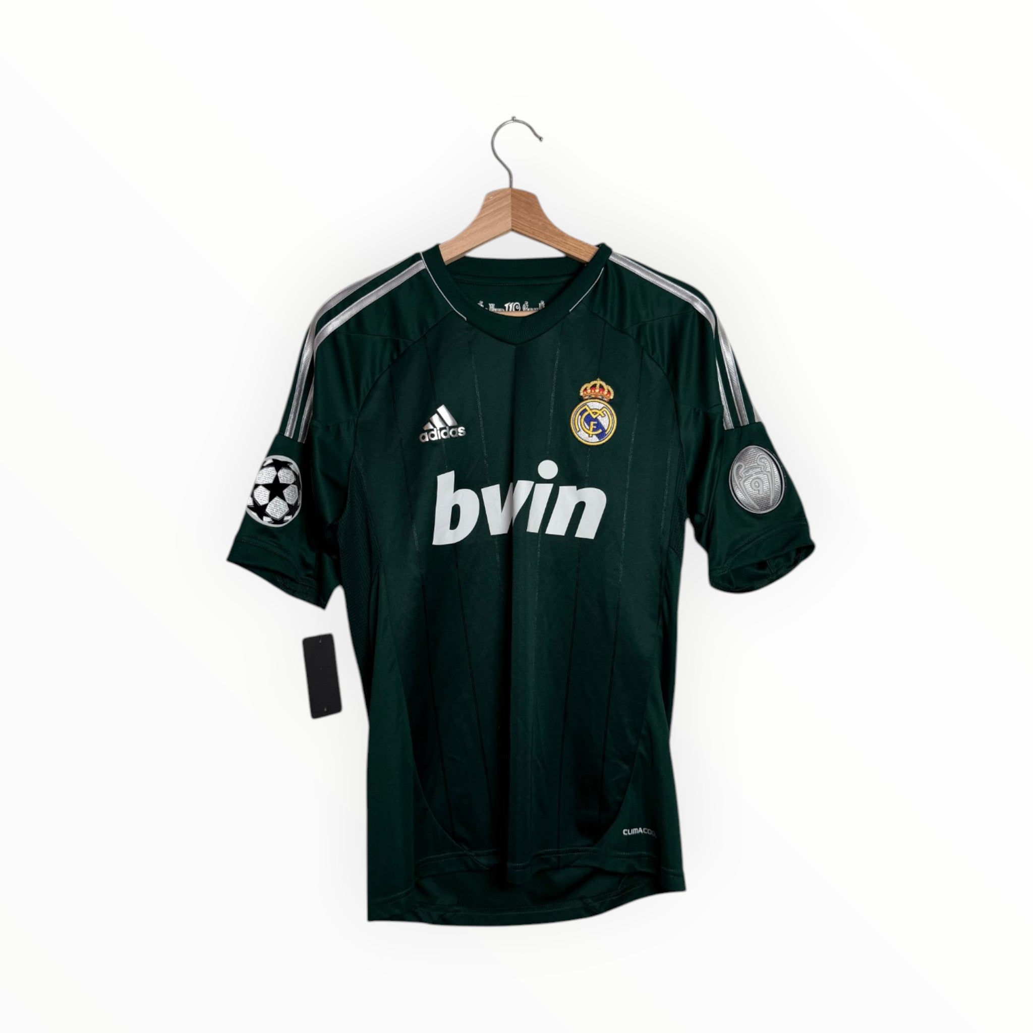 Green football shirt adidas real madrid