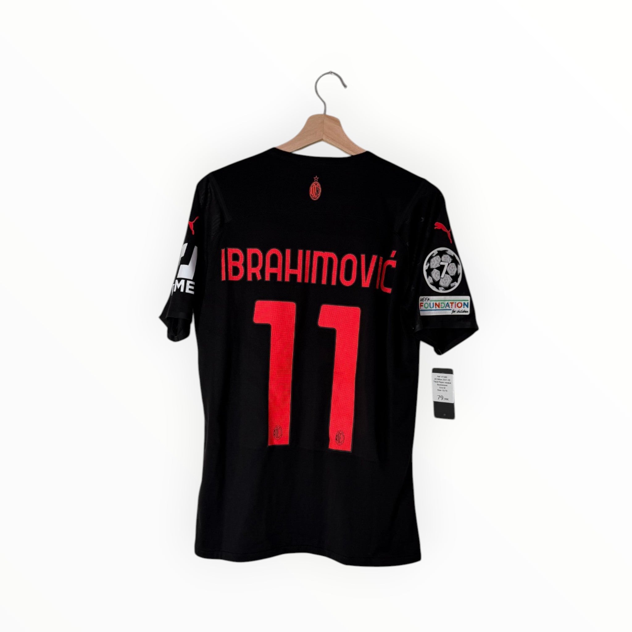 AC Milan 2021-22 Third kit Player version Ibrahimovic, Size M