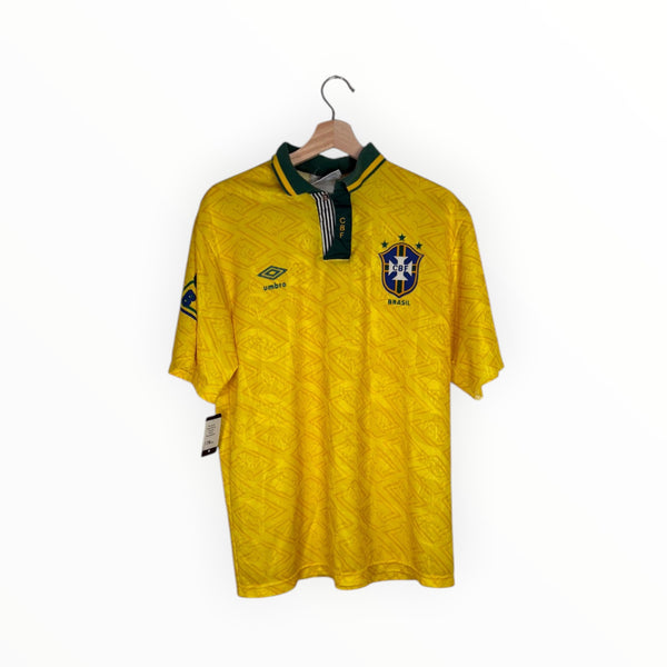 Brazil 1993-94 Home kit, Size L, Very good 8/10