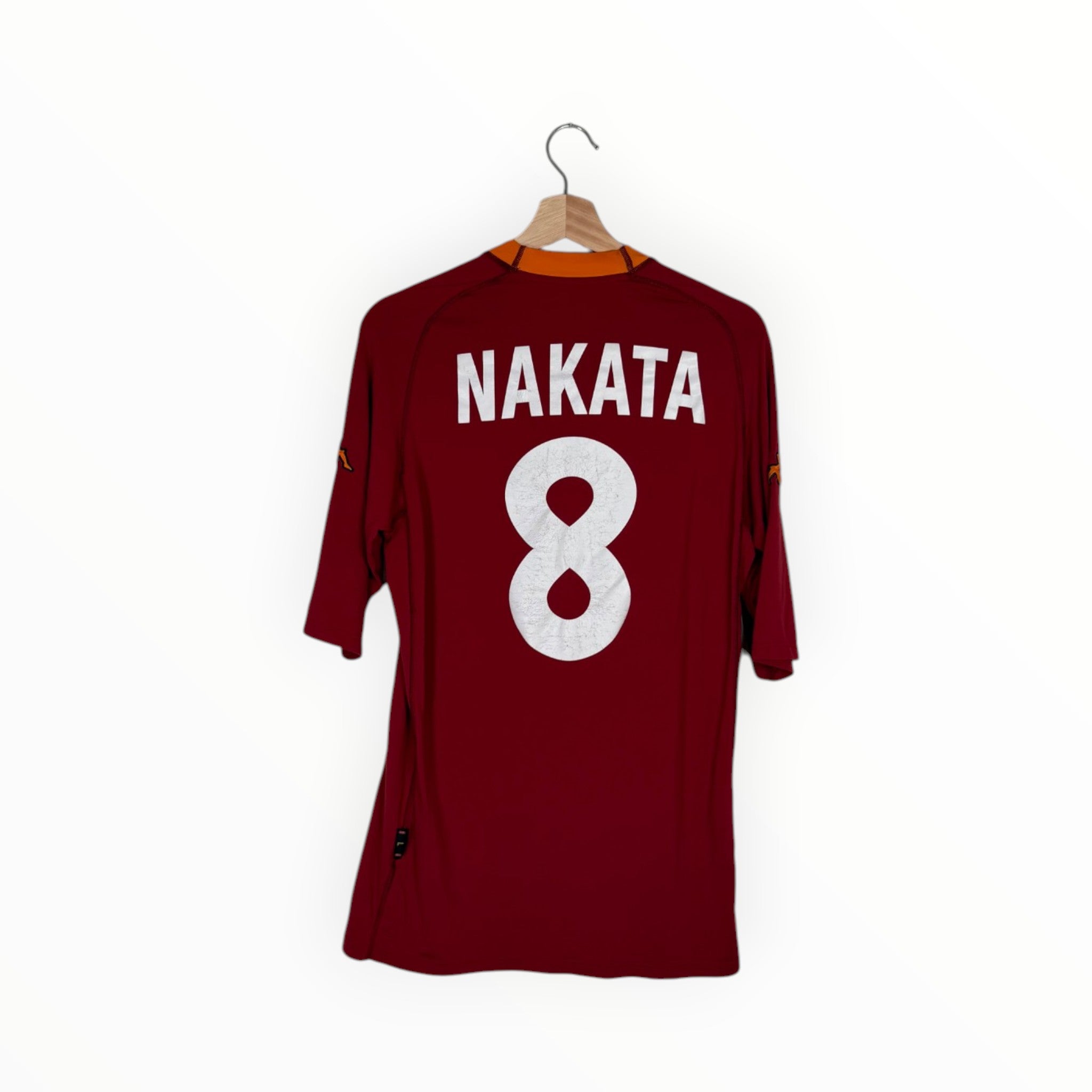 AS Roma 2000-01 Home kit Nakata, Size M, Good 7/10