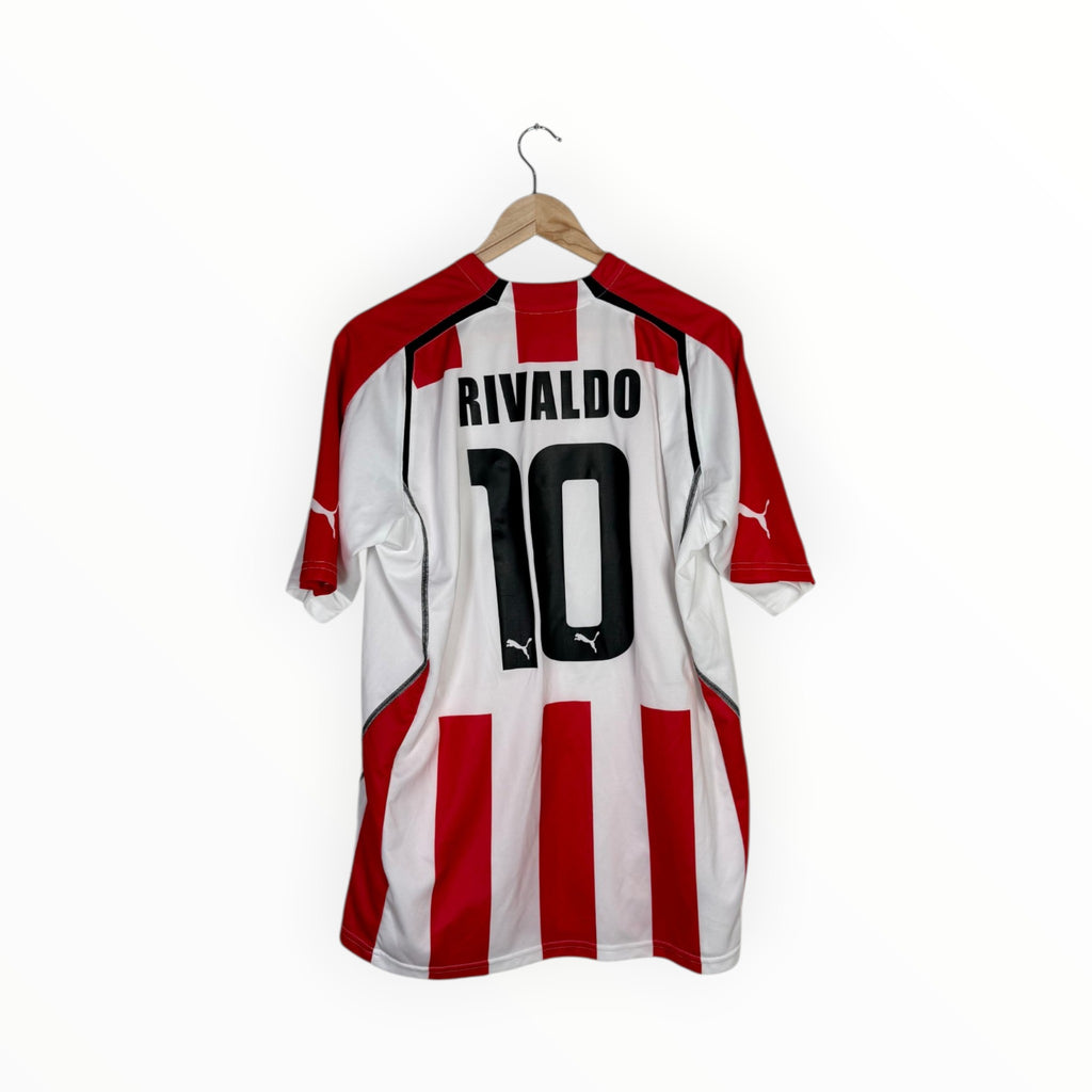 Olympiacos 2005-06 Home kit Rivaldo, Size 2XL, Very good 7/10