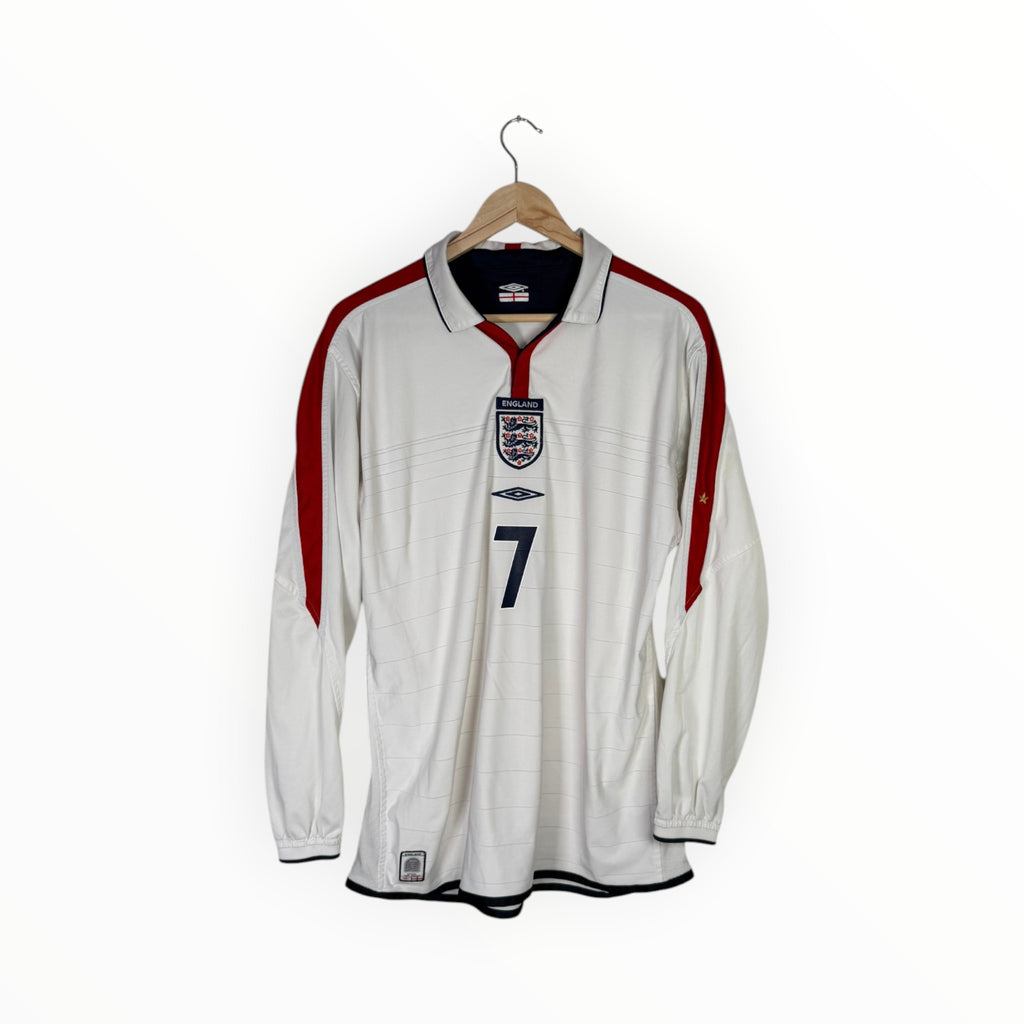 England 2004-05 Home kit L/S Beckham, Size L, Very good 8/10