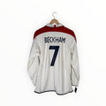 England 2004-05 Home kit L/S Beckham, Size L, Very good 8/10