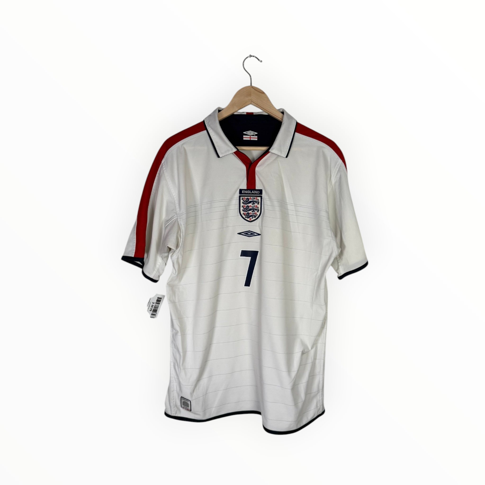 England 2004-05 Home kit Beckham, Size L, Very good 8/10