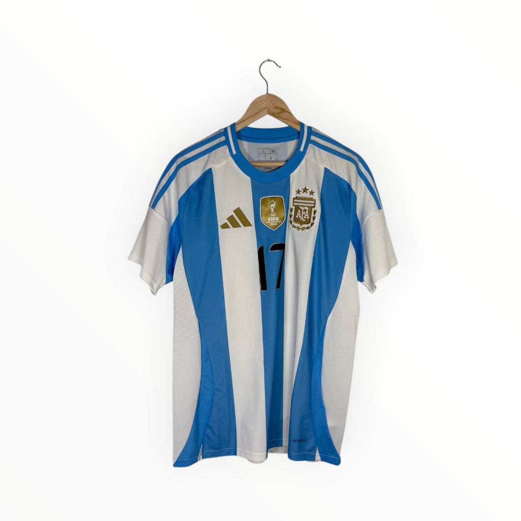 Argentina 2024-25 Home kit Garnacho, Size L, Excellent 9/10