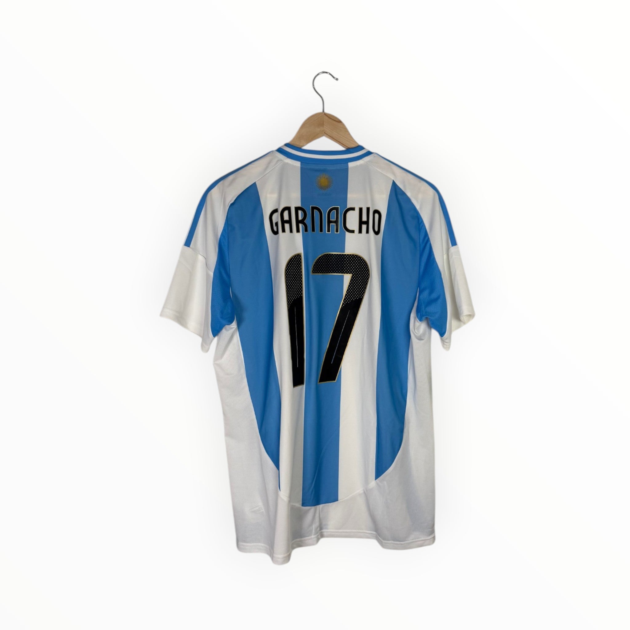 Argentina 2024-25 Home kit Garnacho, Size L, Excellent 9/10