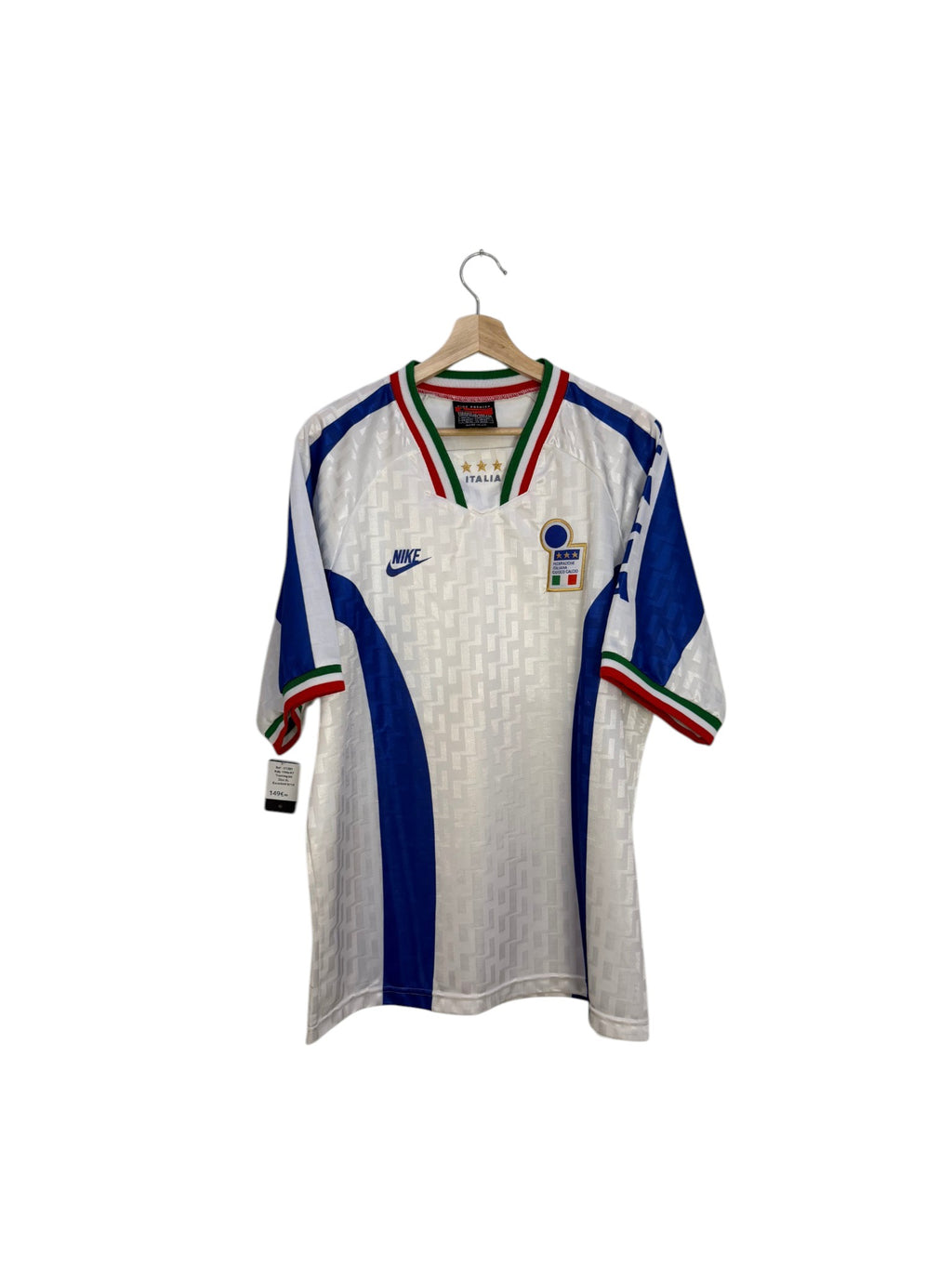 Italy nike football shirt white and blue