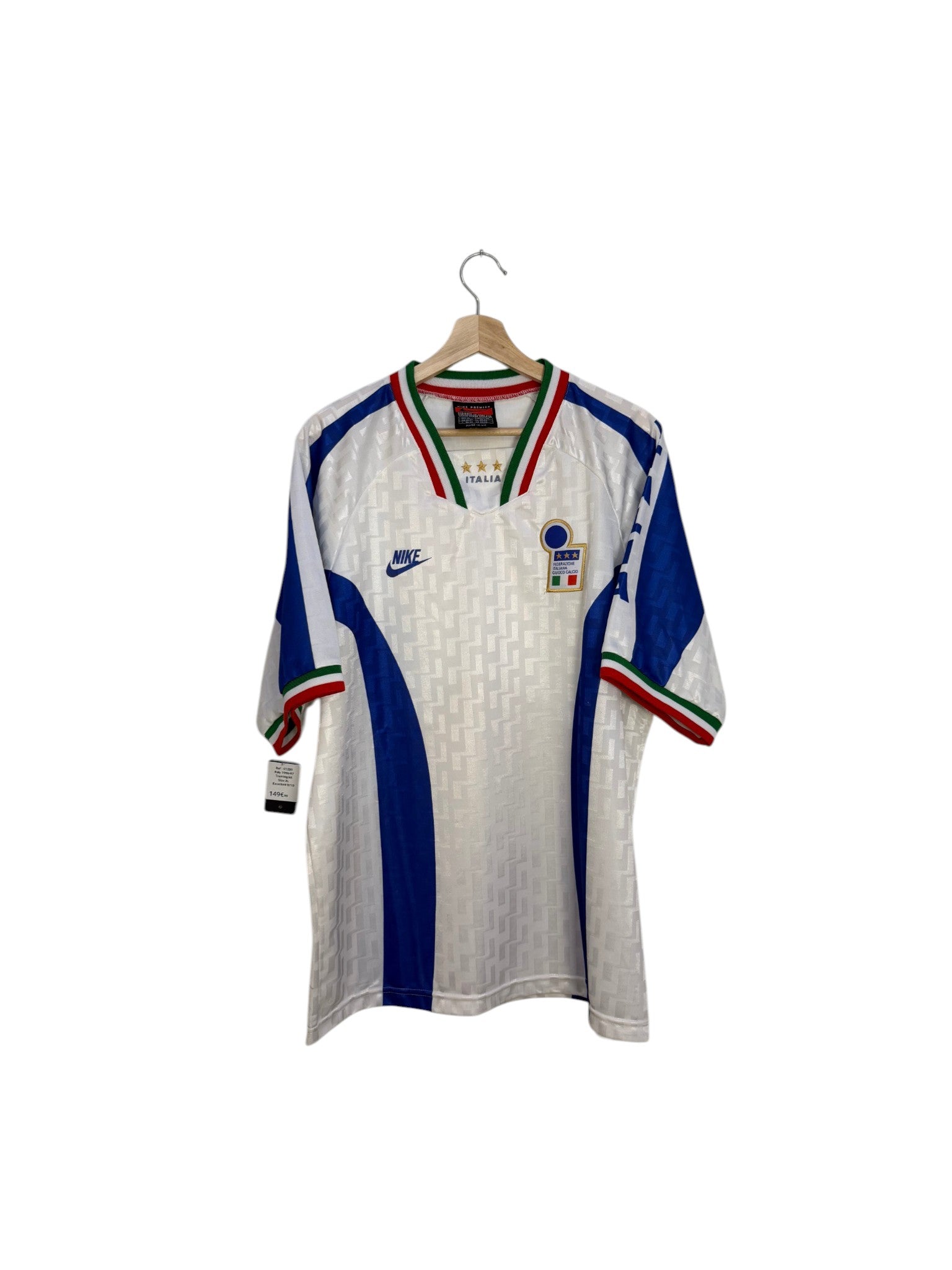 Italy nike football shirt white and blue