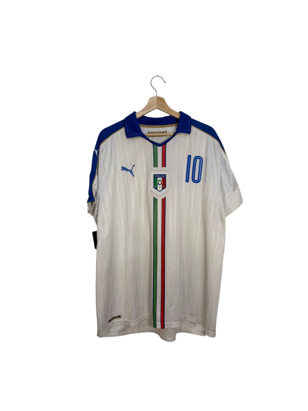 Italy white and blue football shirt puma