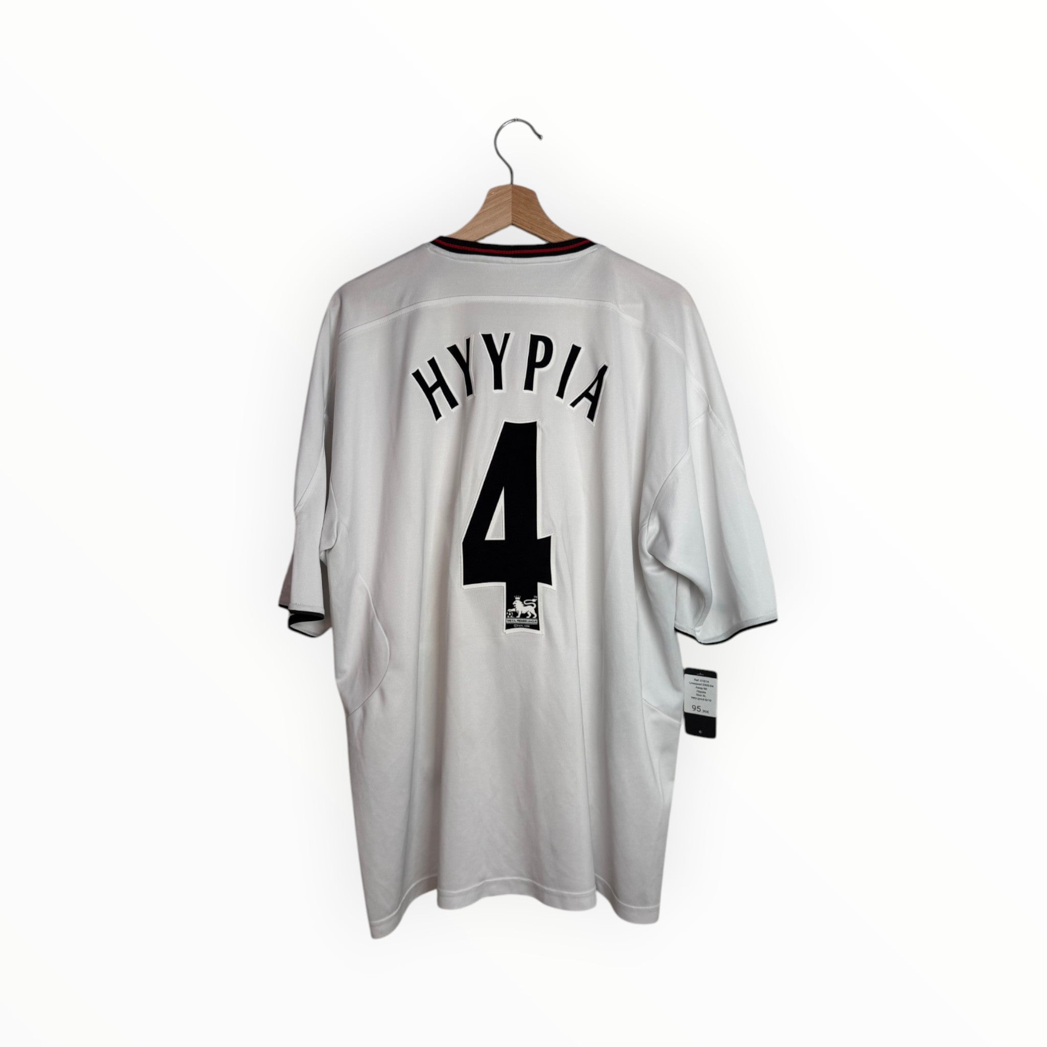 Liverpool white football shirt hyypia