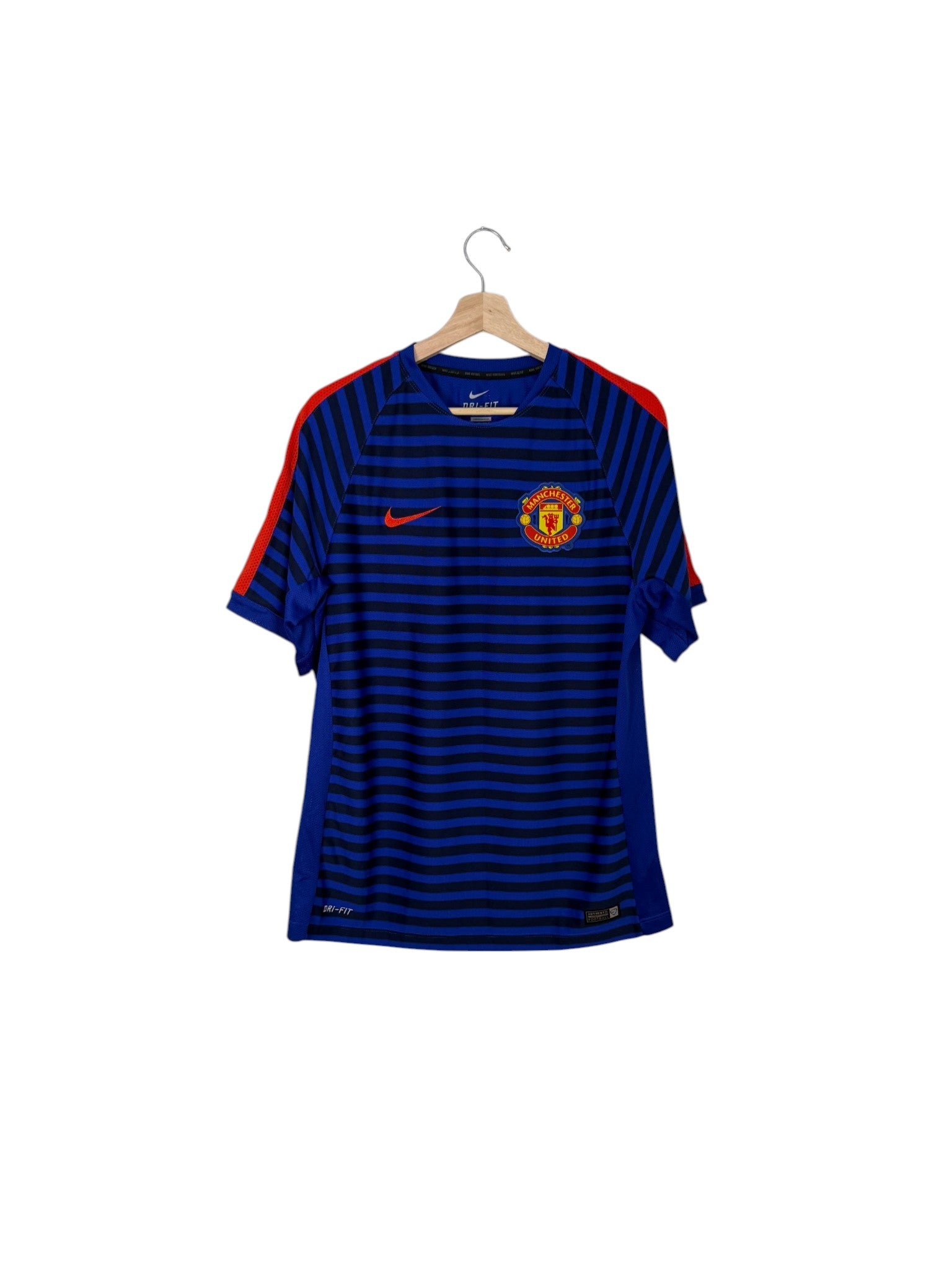 MANCHESTER UNITED blue and navy stripes jersey nike