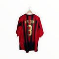 Maldini football shirt ac milan red and black