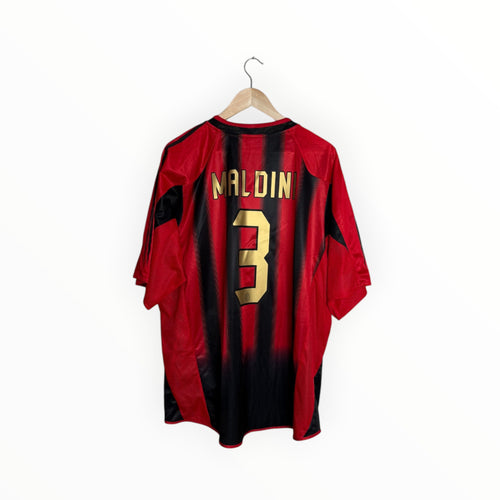 Maldini football shirt ac milan red and black