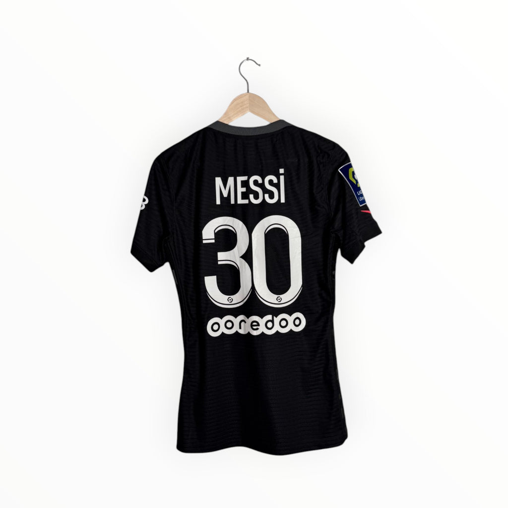 Messi black football shirt psg player issue