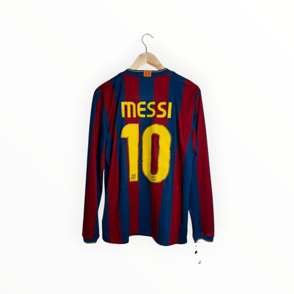 Messi long sleeve football shirt blue and red Barca