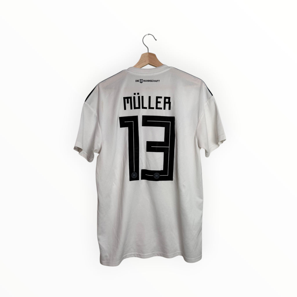 Muller football shirt number 13 white and black