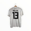 Muller football shirt number 13 white and black