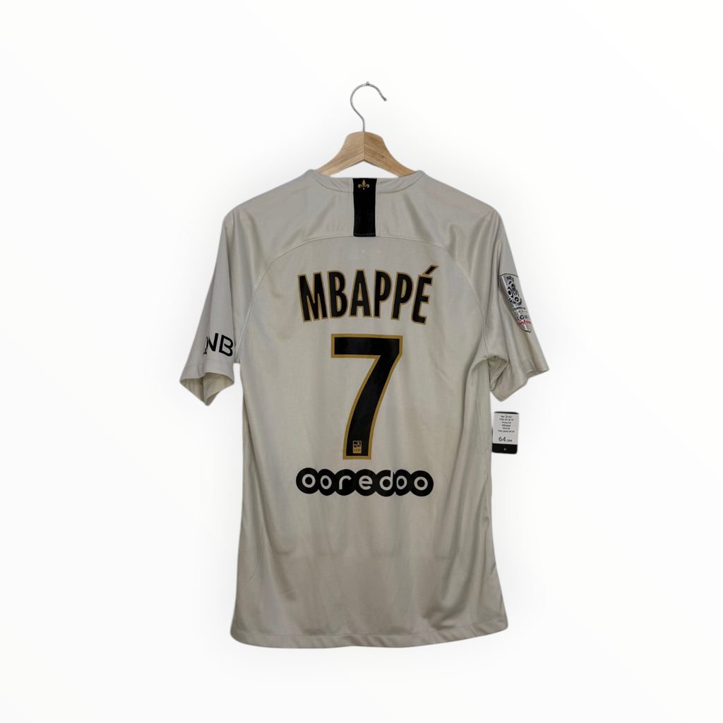 PSG football shirt mbappe cream