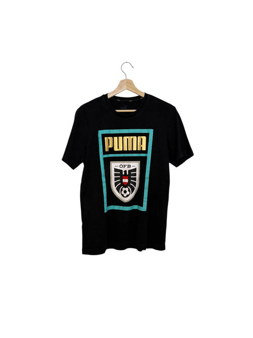 Puma tee austria black and gold