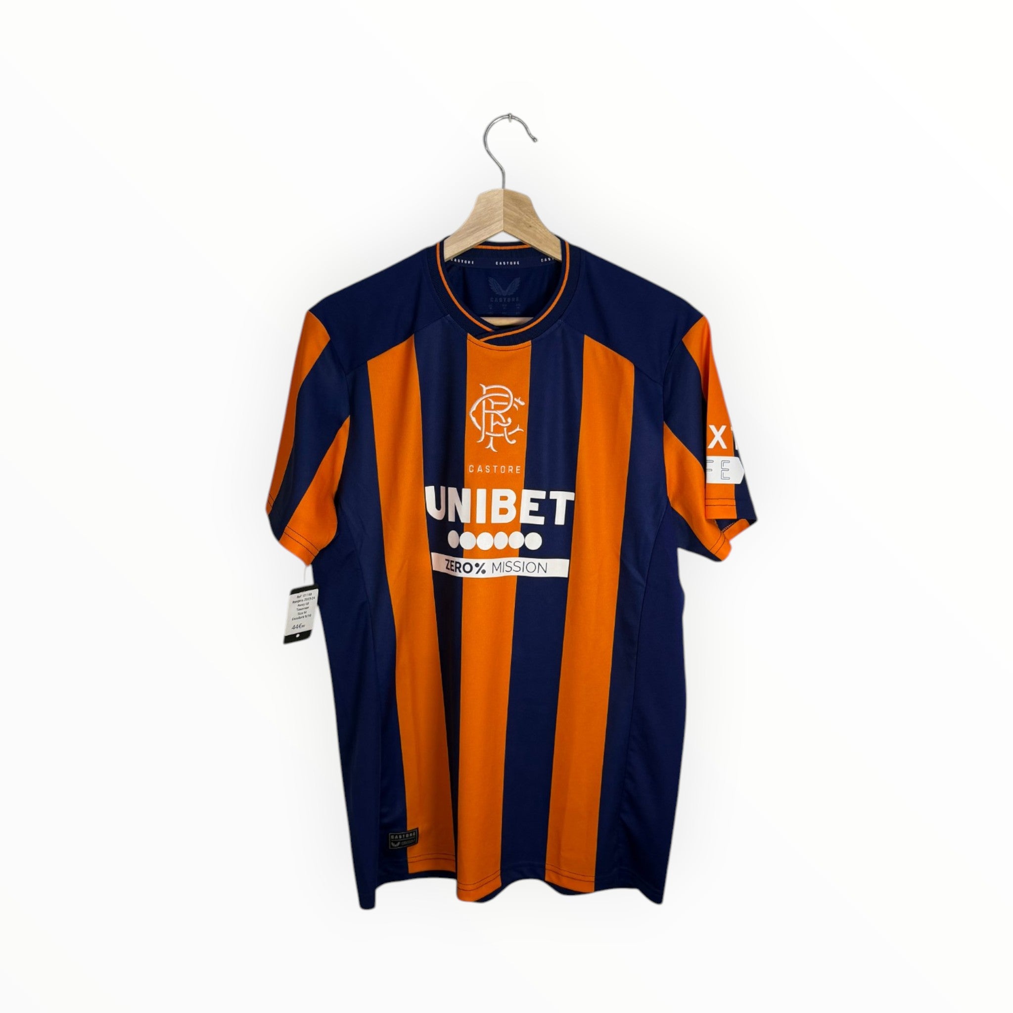 Rangers football shirt orange and navy castore