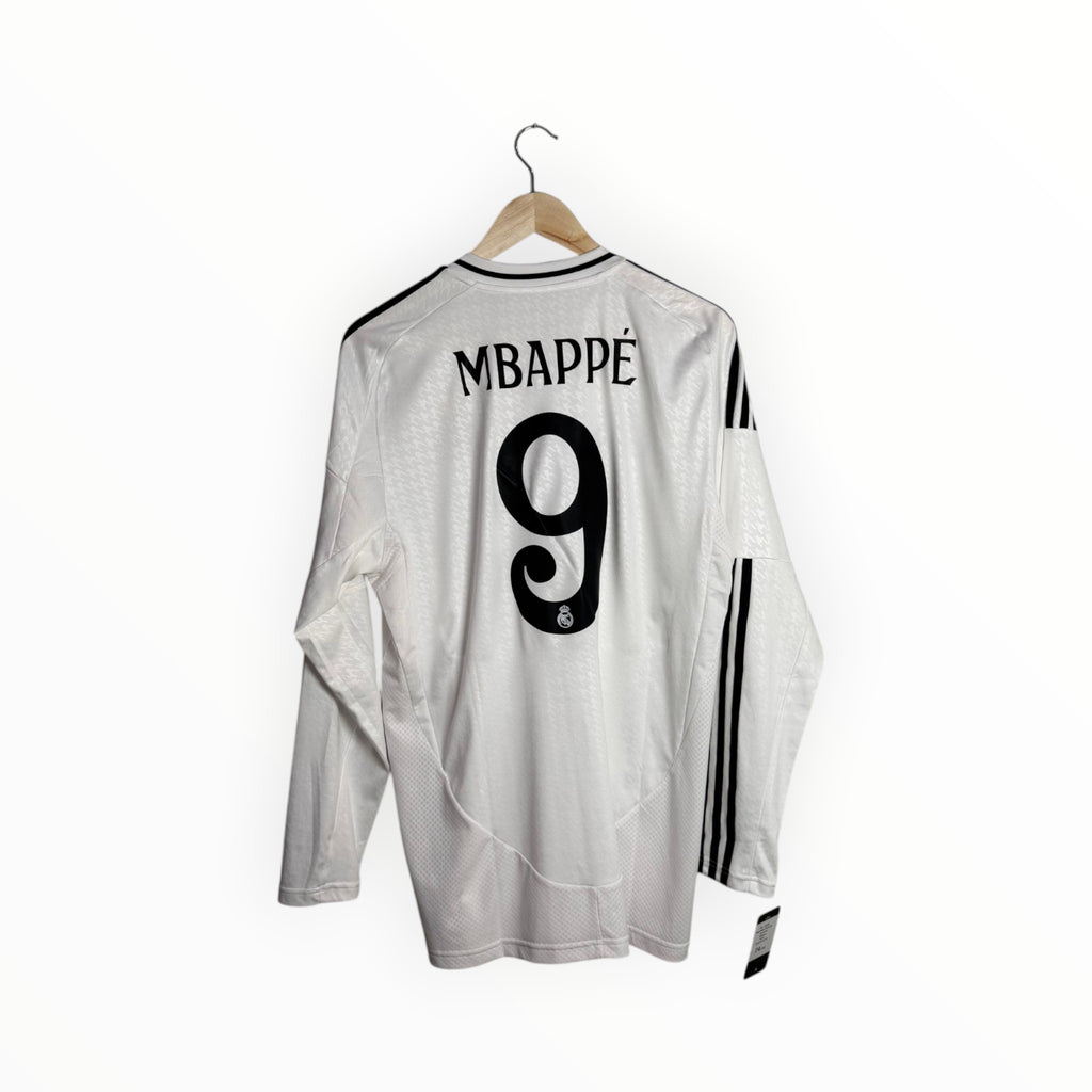 Real Madrid white jersey long sleeve mbappe