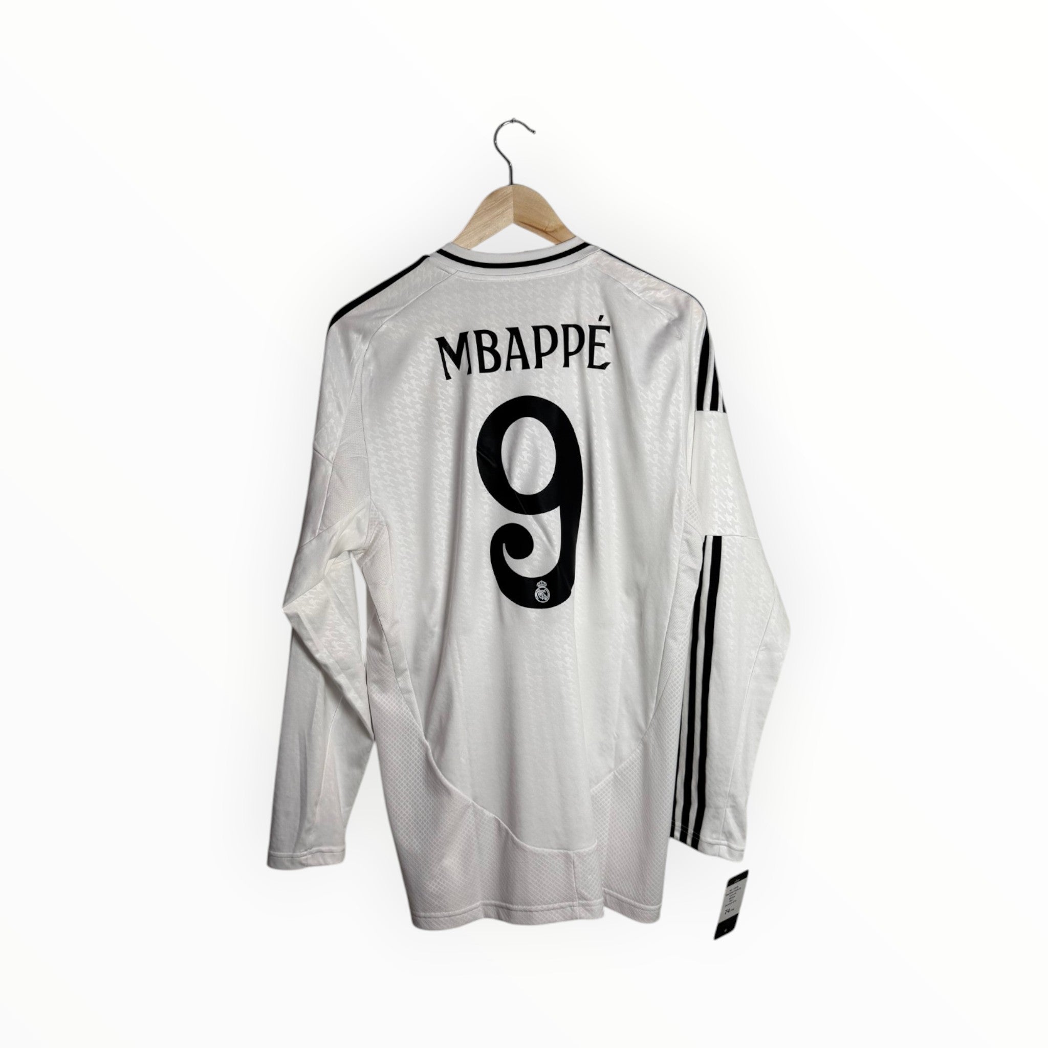 Real Madrid white jersey long sleeve mbappe