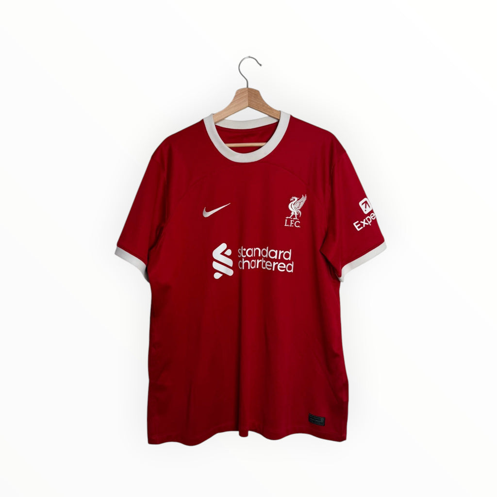 Red and white football shirt nike Liverpool FC