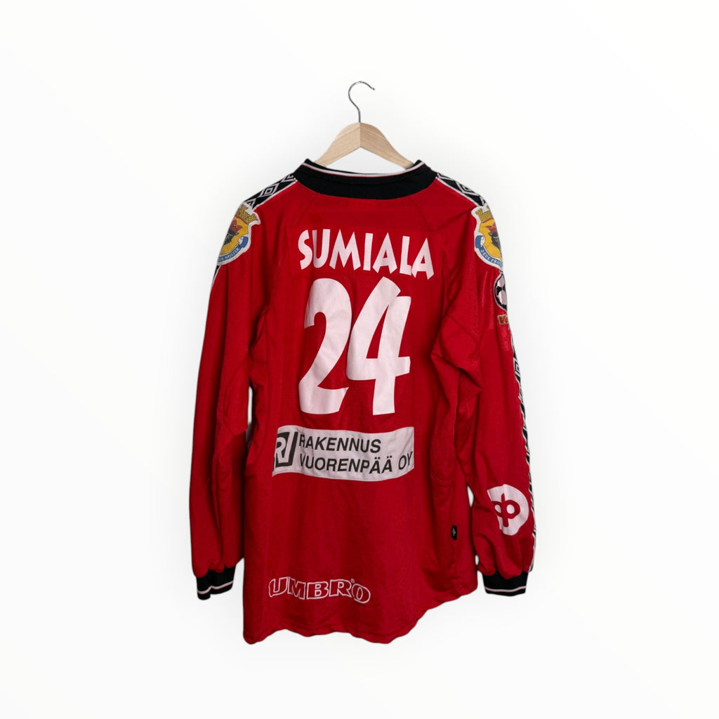 Red football shirt Sumiala number 24