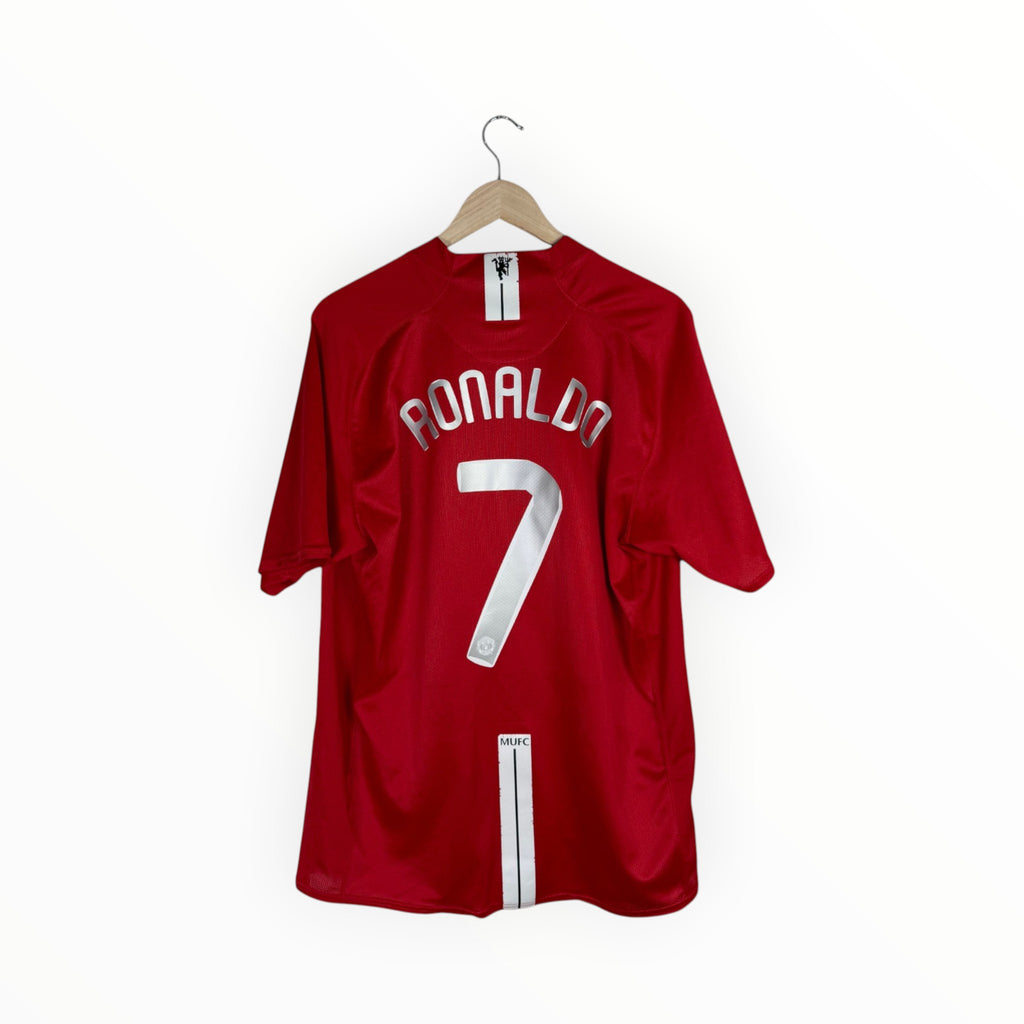 Ronaldo football shirt red 2007 stripes