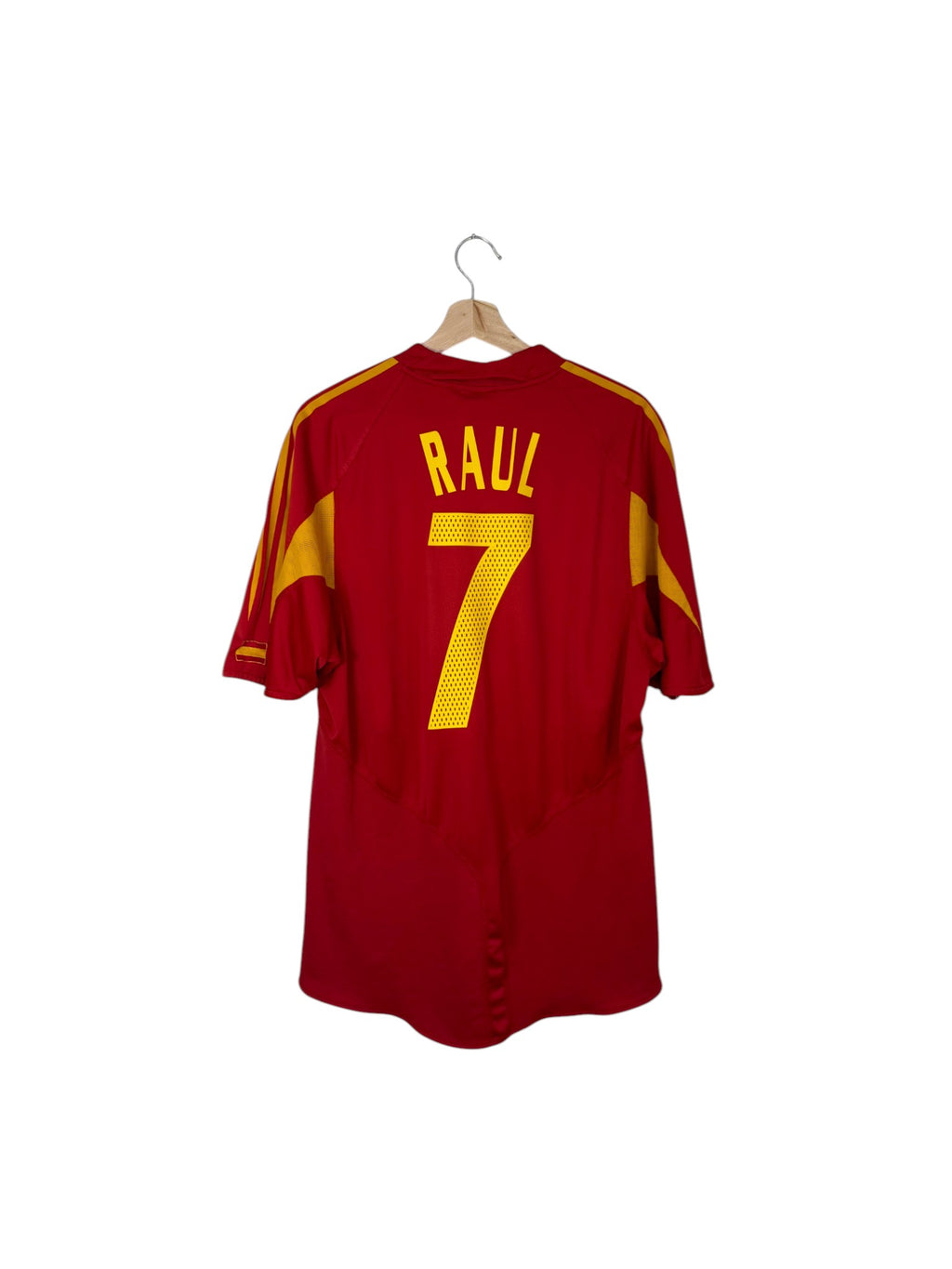 Spain jersey raul red and yellow