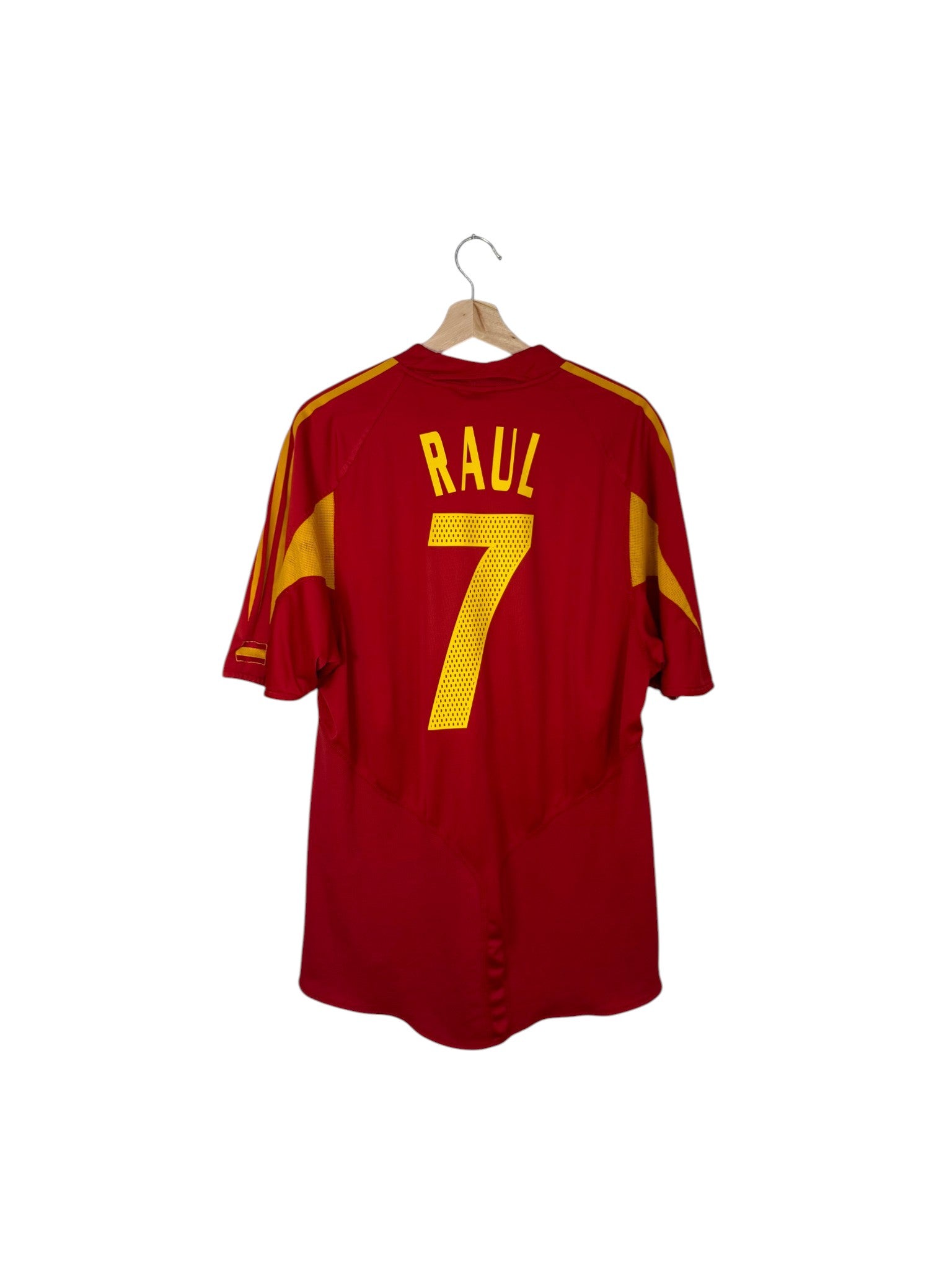 Spain jersey raul red and yellow